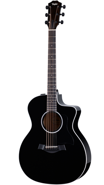Taylor 214CE Plus Grand Auditorium Torrefied Spruce Top Layered Maple Back/Sides Acoustic Electric Cutaway in Black w/Aerocase - 214CEBLKPLUS