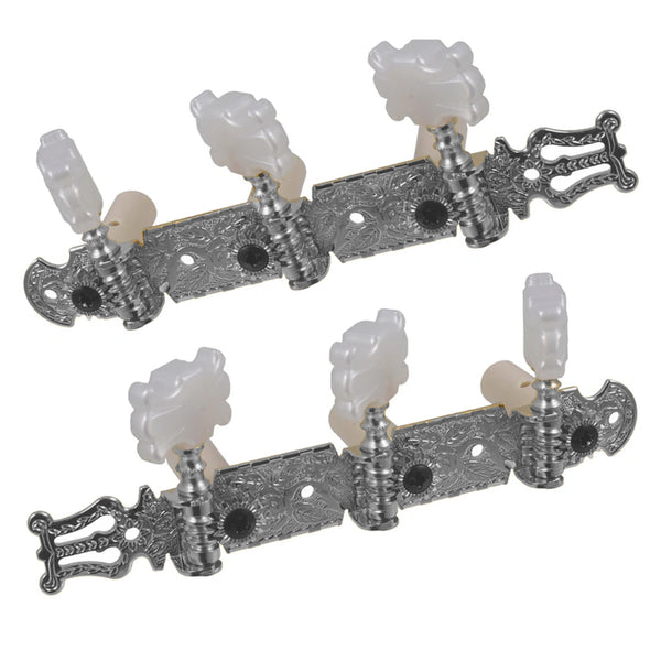 Allparts 3 x 3 Nickel Classical Tuner Set w/Butterfly Buttons - TK0124001