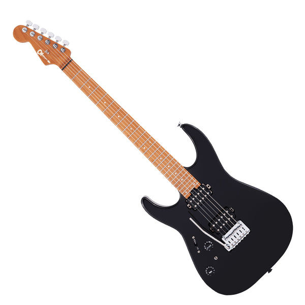 Charvel Pro Mod DK24 Electric Guitar HH 2PT Carmelized Maple Left Handed Gloss Black - 2961411503