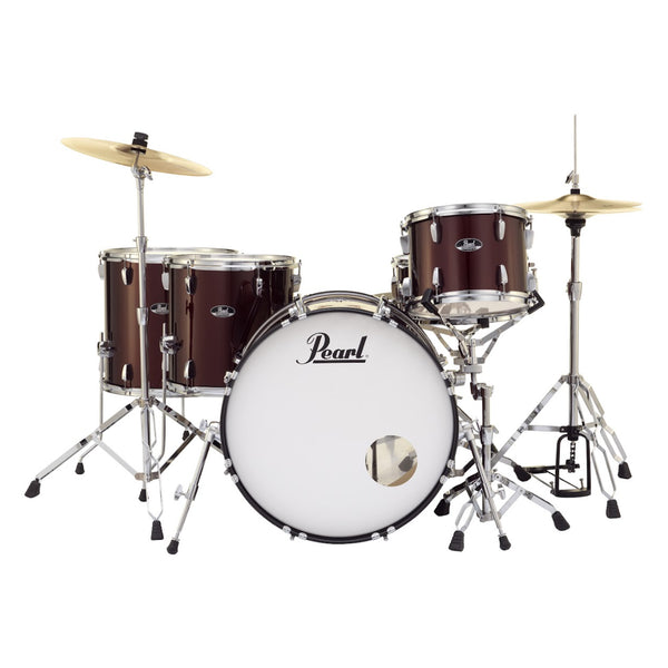 Pearl 5 Piece Roadshow Drum Kit w/Stands and Cymbals in Wine Red - RS525WFCC91