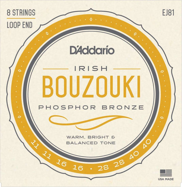 D'addario EJ81 Irish Bouzouki Strings Phosphor Bronze