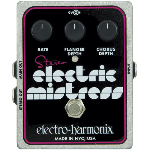 ElectroHarmonix STELEMISTRESS Stereo Electric Mistress Flanger Chorus Effects Pedal