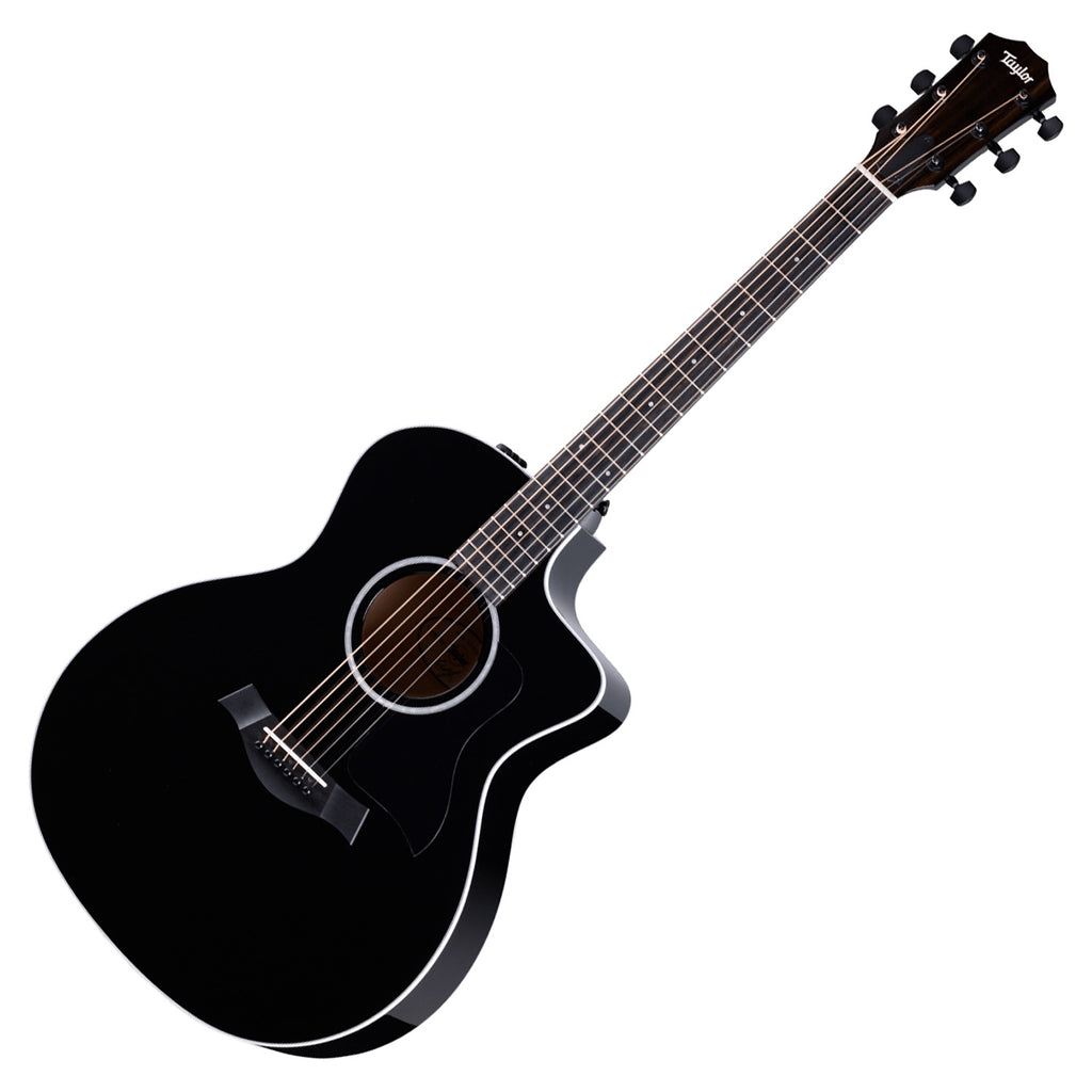 Taylor 214CE Plus Grand Auditorium Torrefied Spruce Top Layered Maple Back/Sides Acoustic Electric Cutaway in Black w/Aerocase - 214CEBLKPLUS