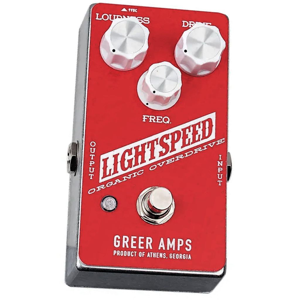 Greer Amps Lightspeed Organic Overdrive Effects Pedal in Red - GREERLOORED