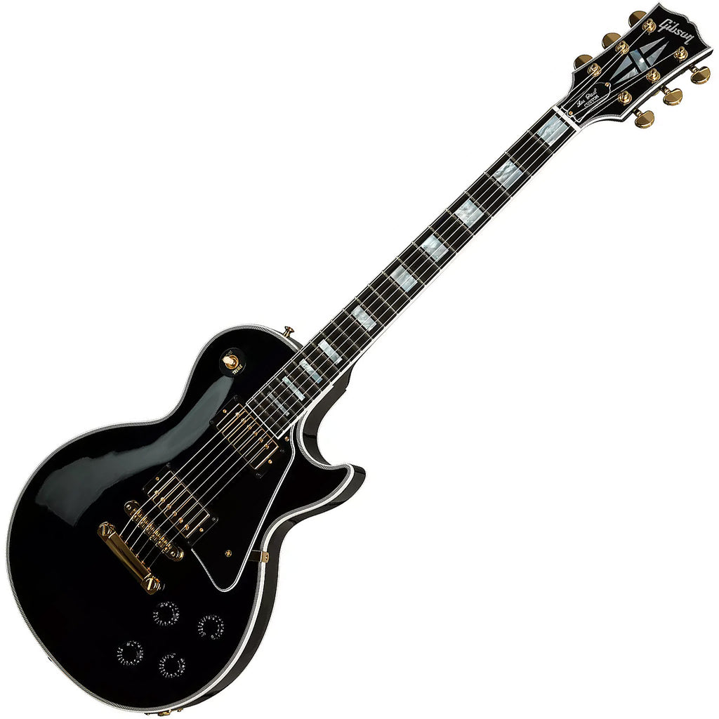 Gibson Les Paul Custom | Custom Shop Electric Guitar in Ebony w/Case - LPCEEBGH