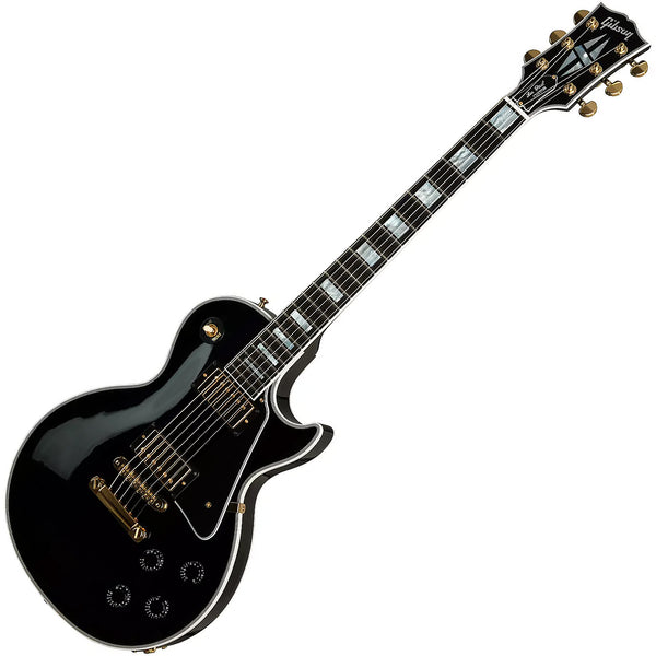 Gibson Les Paul Custom | Custom Shop Electric Guitar in Ebony w/Case - LPCEEBGH