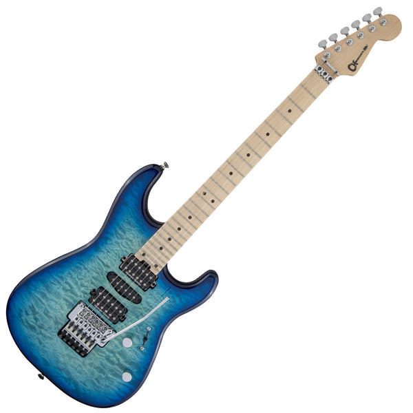 Charvel MJ San Dimas Style 1 Electric Guitar HSH Floyd M Quilted Maple Maple in Caribbean Burst - 2925434599