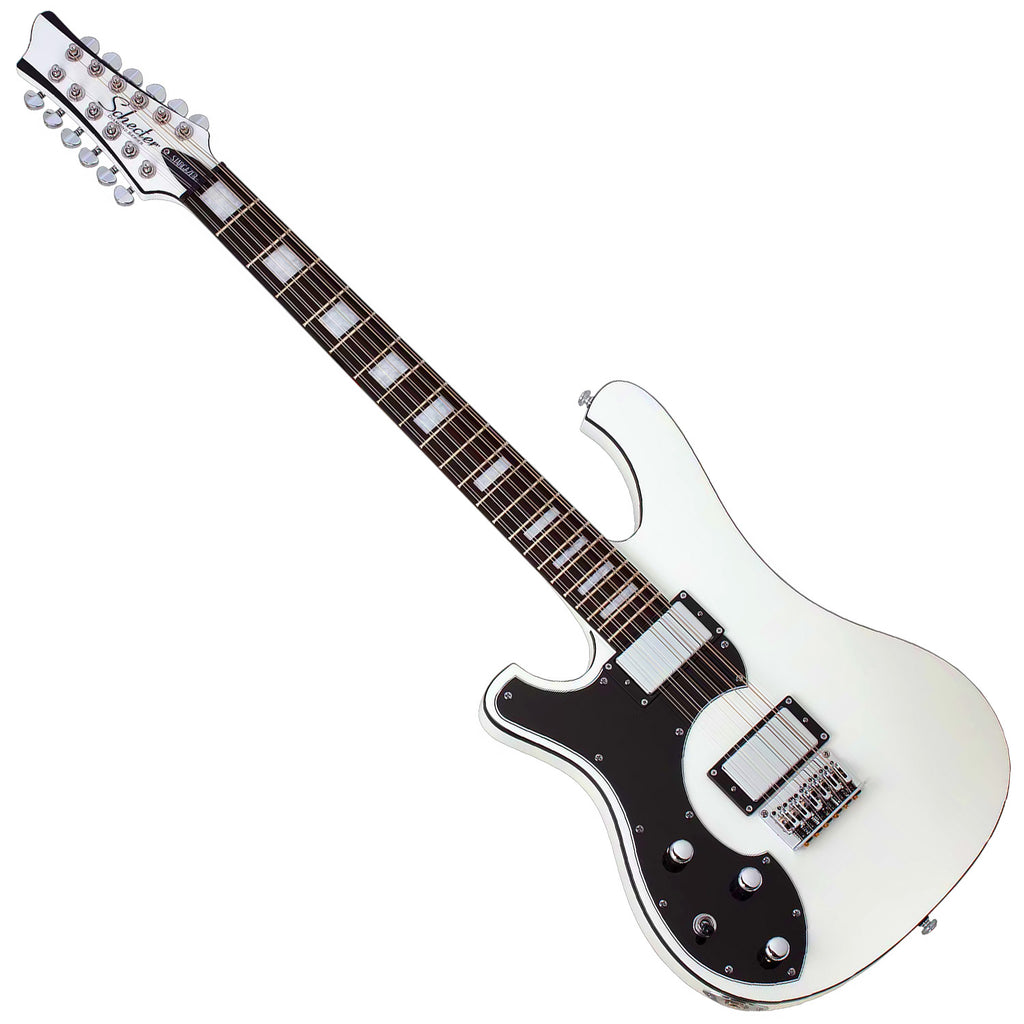 Schecter Stargazer 12 String Left Hand Electric Guitar in Gloss White - 688SHC