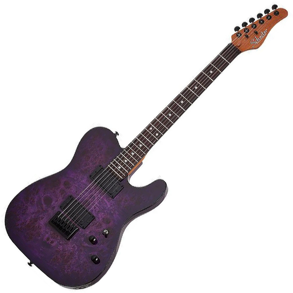 Schecter PT Standard Electric Guitar in Purple Burst Burl - 3956SHC