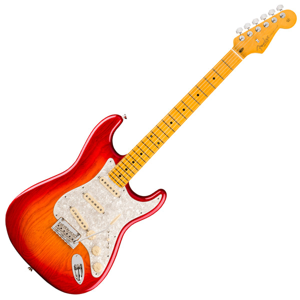 Fender American Professional Stratocaster Electric Guitar Maple in Aged Cherry Burst w/Case - 0111112731