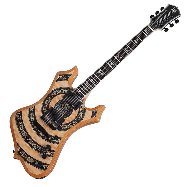 Schecter Nomad Norse Dragon Electric Guitar in Bullseye Rawtop - 4575SHC