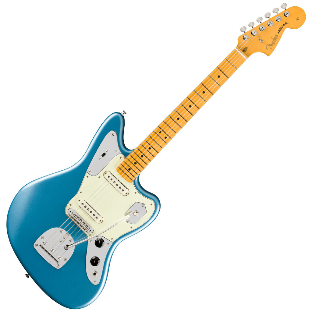 Fender American Professional Classic Jaguar Electric Guitar Maple in Faded Lake Placid Blue w/Deluxe Bag - 0114992379