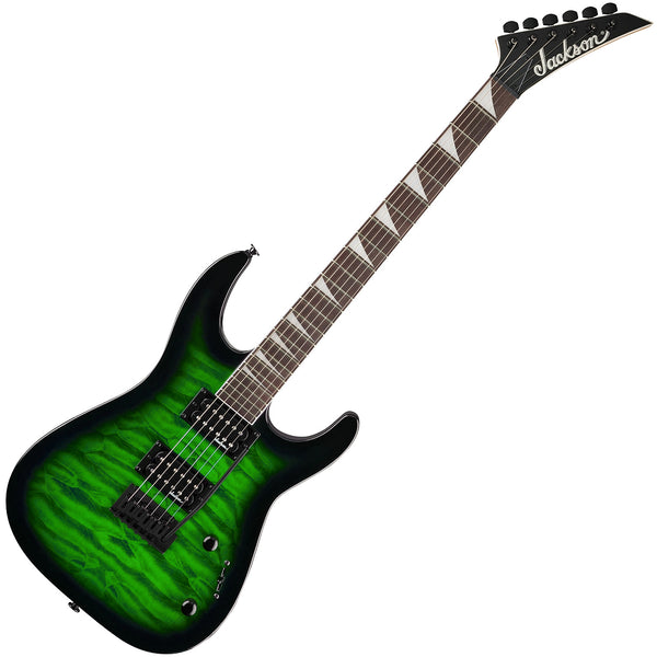 Jackson JS Series Dinky JS20 DKQ 2PT Electric Guitar Amaranth in Transparent Green Burst - 2910211587