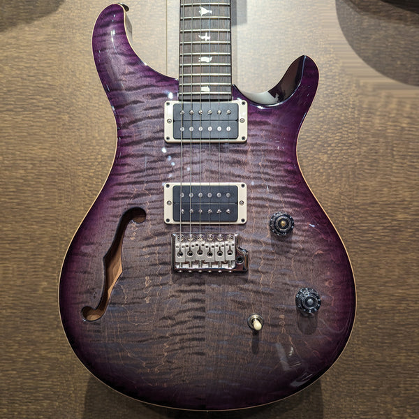 PRS CE24 Semi Hollow Bolt On Electric Guitar in Faded Gray Black Purple Burst w/Bag - CE24SHHA