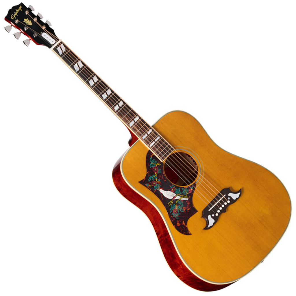 Epiphone Left Hand Inspired by Gibson 1963 Dove Acoustic Electric in Antique Natural w/Gig Bag - ECDVR3NANHLH