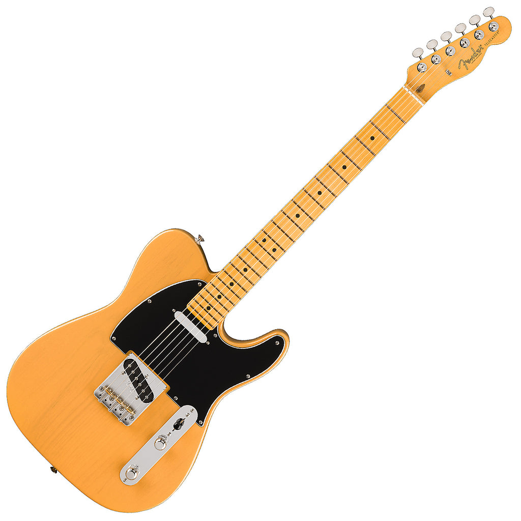Fender American Professional Classic Telecaster Electric Guitar Maple in Butterscotch Blonde w/Deluxe Bag - 0114962350