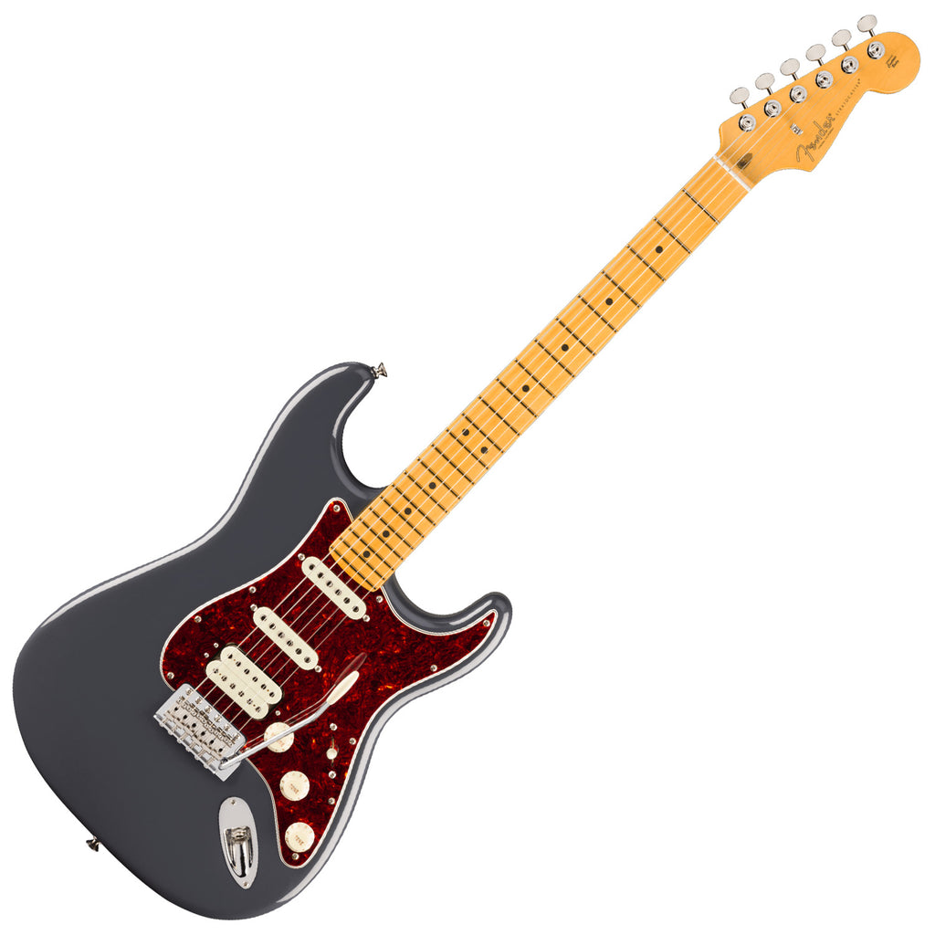 Fender American Professional Classic Stratocaster Electric Guitar HSS Maple in Faded Black w/Deluxe Bag - 0114952322