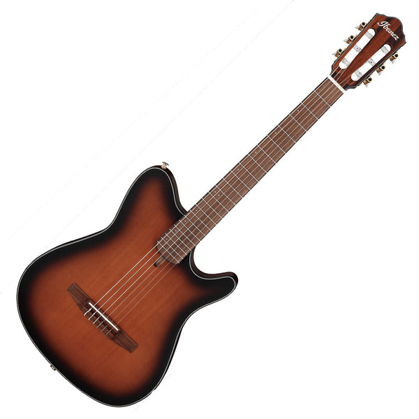 Ibanez Nylon String Acoustic Electric Classical Guitar Brown Sunburst Flat  - FRH10NBSF