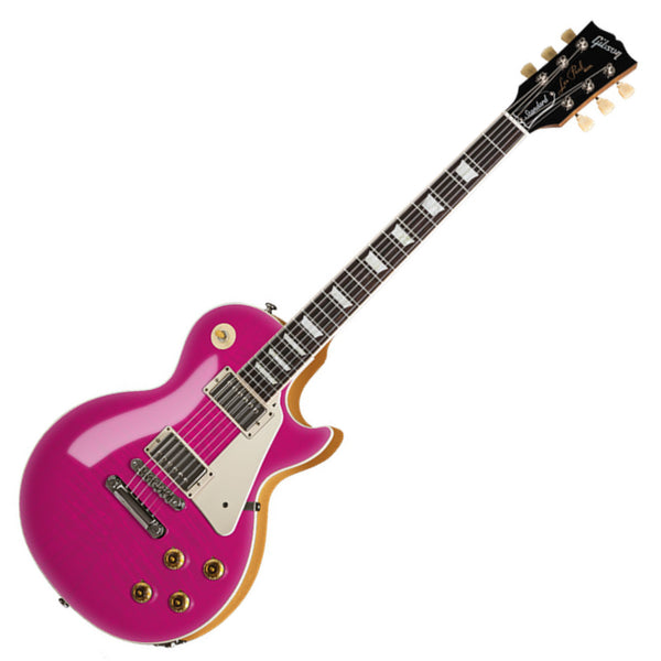 Gibson Custom Colour Series 50s Les Paul Standard AA Figured Top Electric Guitar in Translucent Fuchsia - LPS500TFNH