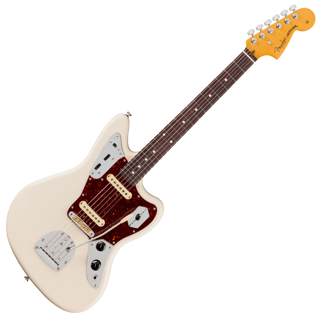 Fender American Professional Jaguar Electric Guitar Rosewood in Olympic White w/Case - 0111820705
