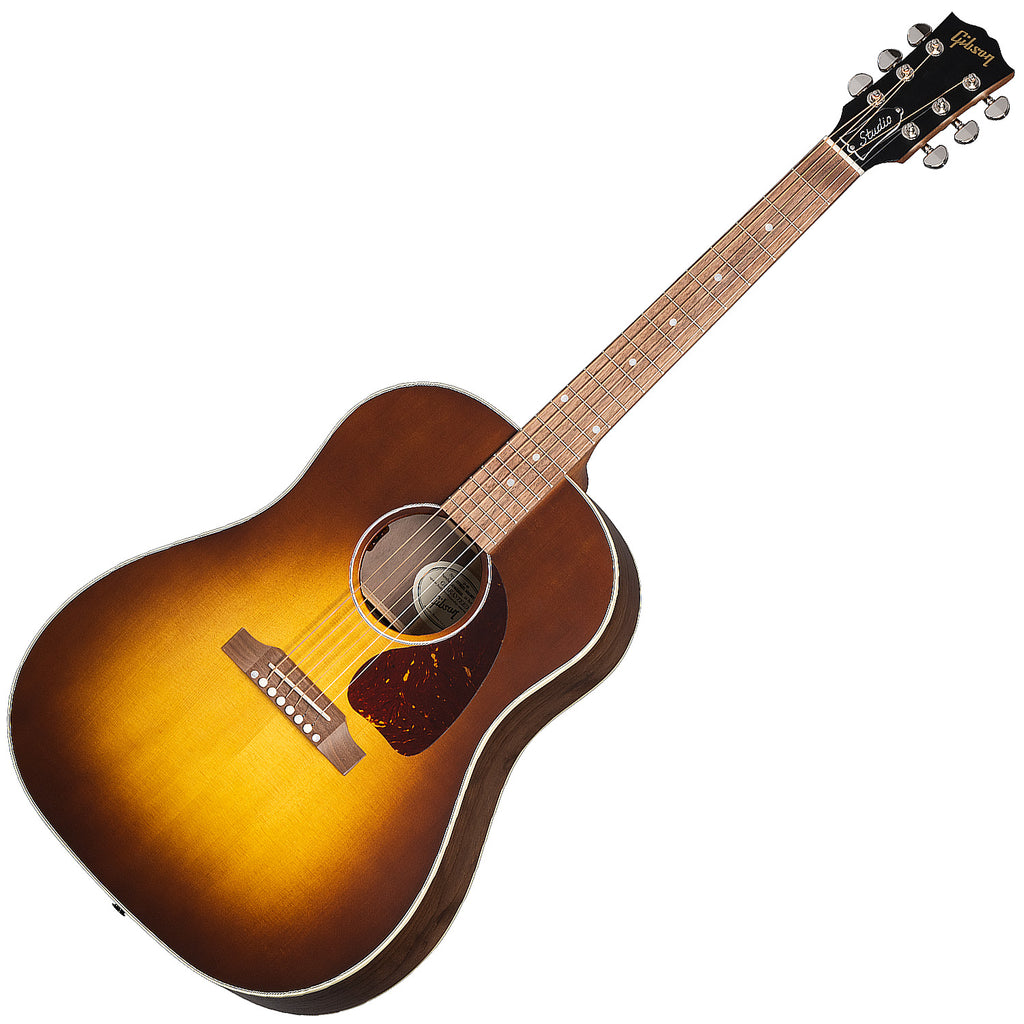 Gibson J-45 Studio Walnut Acoustic Electric in Satin Walnut Burst w/Case - ACMCRS4WSWBNH