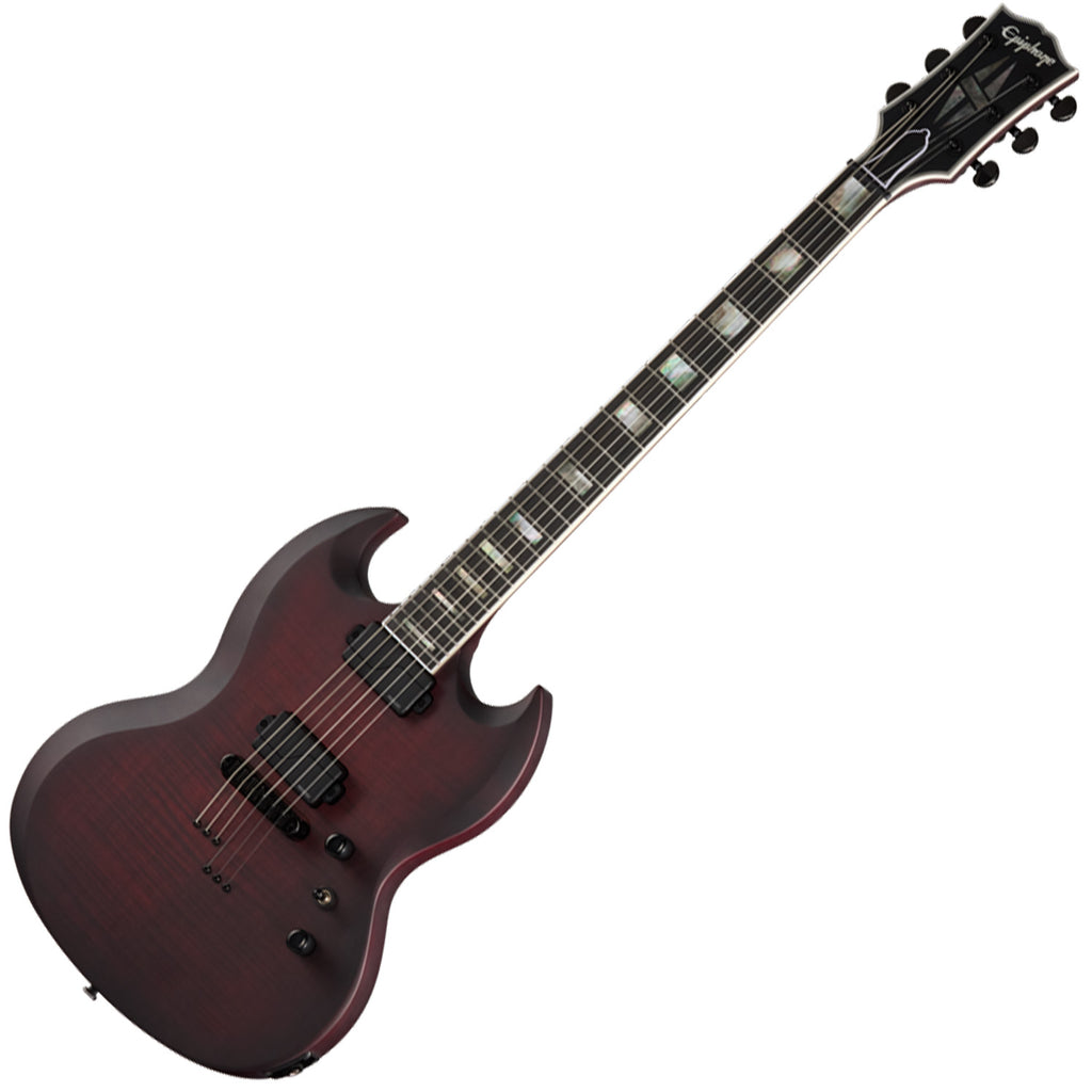 Epiphone Prophecy SG Electric Guitar in Crimson Fog Satin w/Case - EYSFCFSSBH