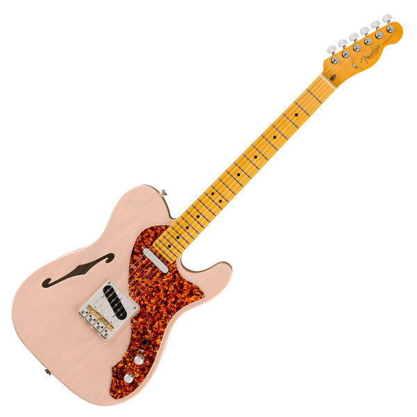 Fender American Professional II Telecaster Thinline Electric Guitar Maple in Transparent Shell Pink - 0171022760