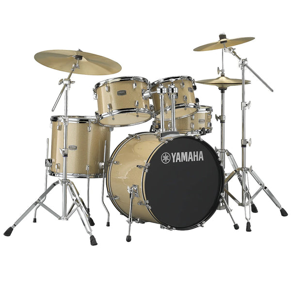 Yamaha Rydeen 5 Piece Drum Set in Champagne Glitter w/Hardware and Cymbals - RDP2561CPG