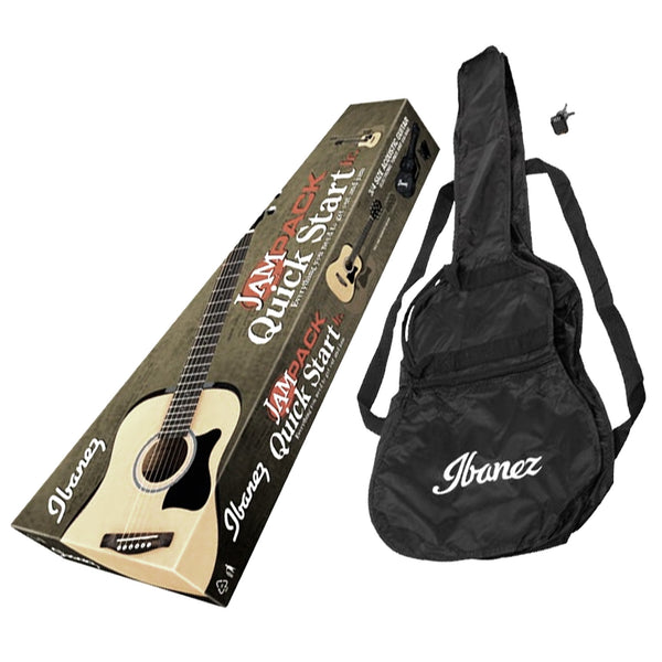 Ibanez Acoustic Guitar Pack w/Tuner Bag Accessories in Natural High Gloss  - IJV30