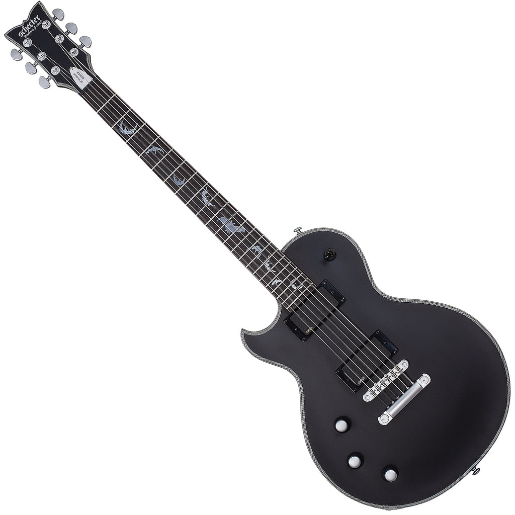 Schecter Damien Platinum6 Solo II Left Hand Electric Guitar In Satin Black - 1195SHC