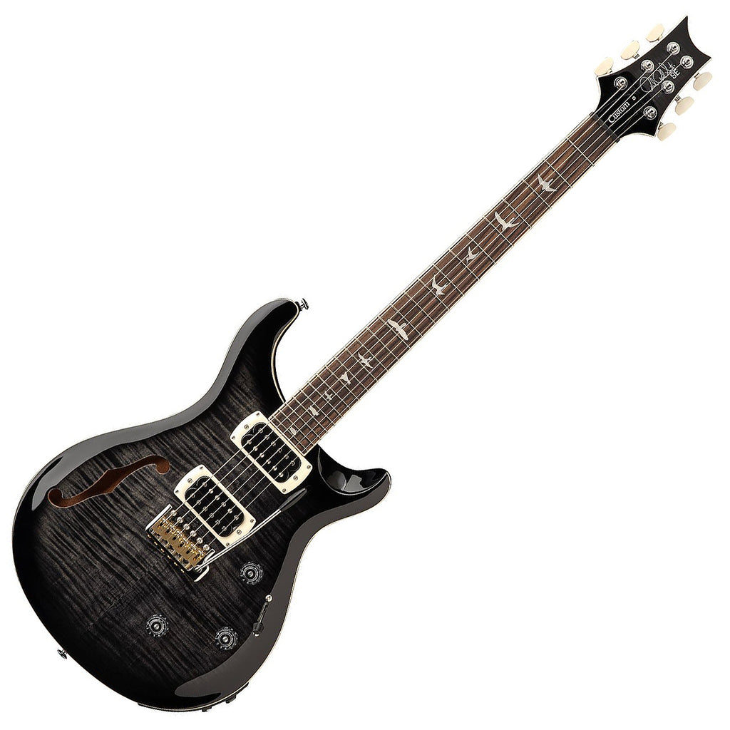 PRS SE Custom 24 Semi Hollow Piezo Electric Guitar Rosewood in Charcoal Burst w/Gig Bag - CP4FFRIN1CA