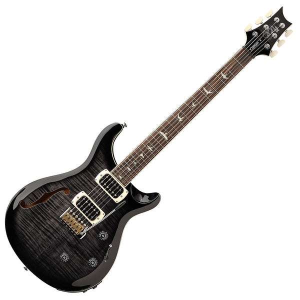 PRS SE Custom 24 Semi Hollow Piezo Electric Guitar Rosewood in Charcoal Burst w/Gig Bag - CP4FFRIN1CA