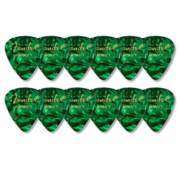 Fender Heavy Green Celluloid 351 Pick Pack - 1980351971