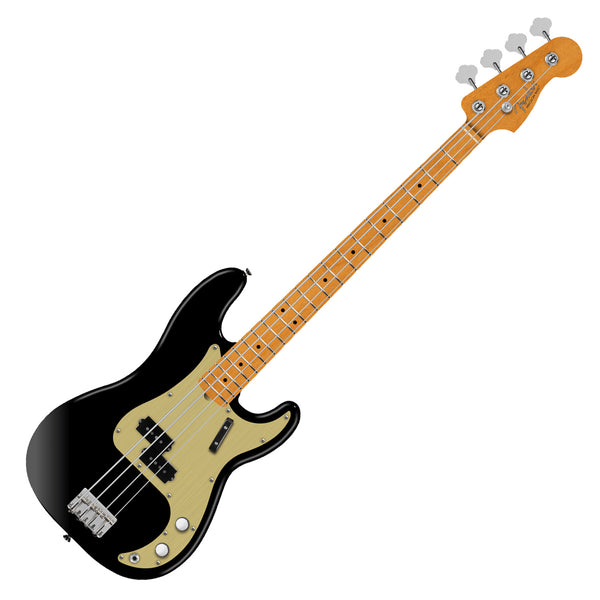 Fender VIntera II 50s P Electric Bass Maple Neck in Black - 0149212306