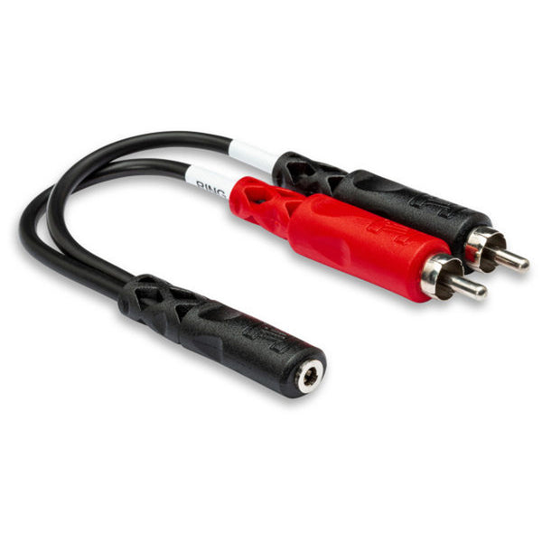 Hosa 3.5 mm TRS Female to 2x RCA Male | Stereo Breakout Connector - YMR197