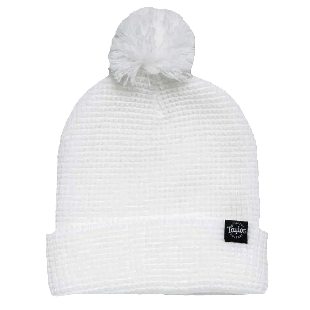 Taylor Taylor Pom Beanie Toque White Waffle Knit - 3703