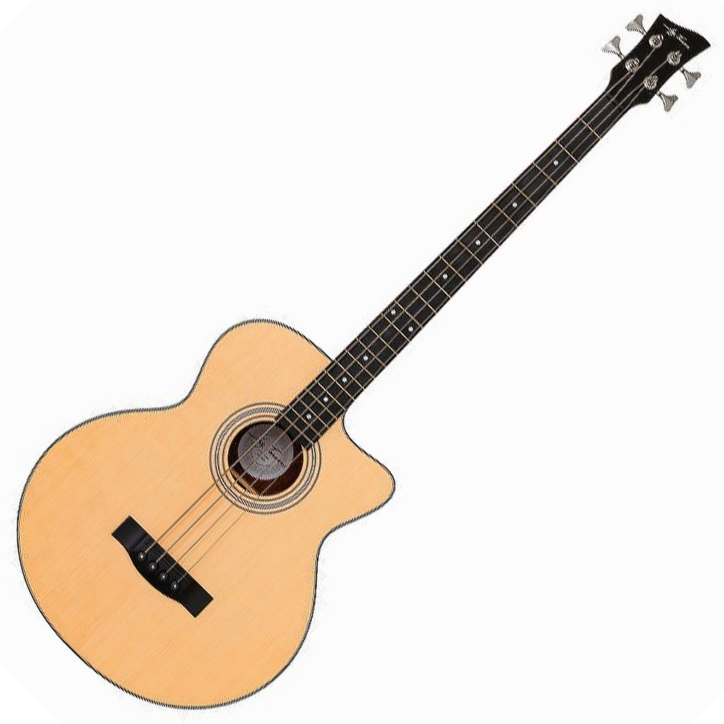 Jay Turser Jumbo Acoustic Electric Bass in Natural Satin - JTBD200