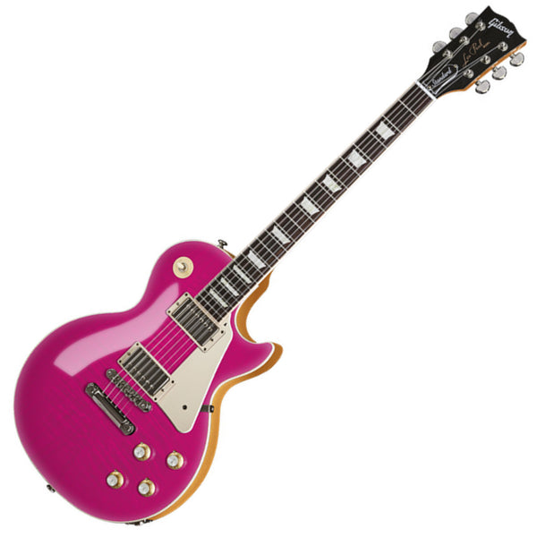 Gibson Custom Colour Series 60s Les Paul Standard AA Figured Top Electric Guitar in Translucent Fuchsia - LPS600TFNH