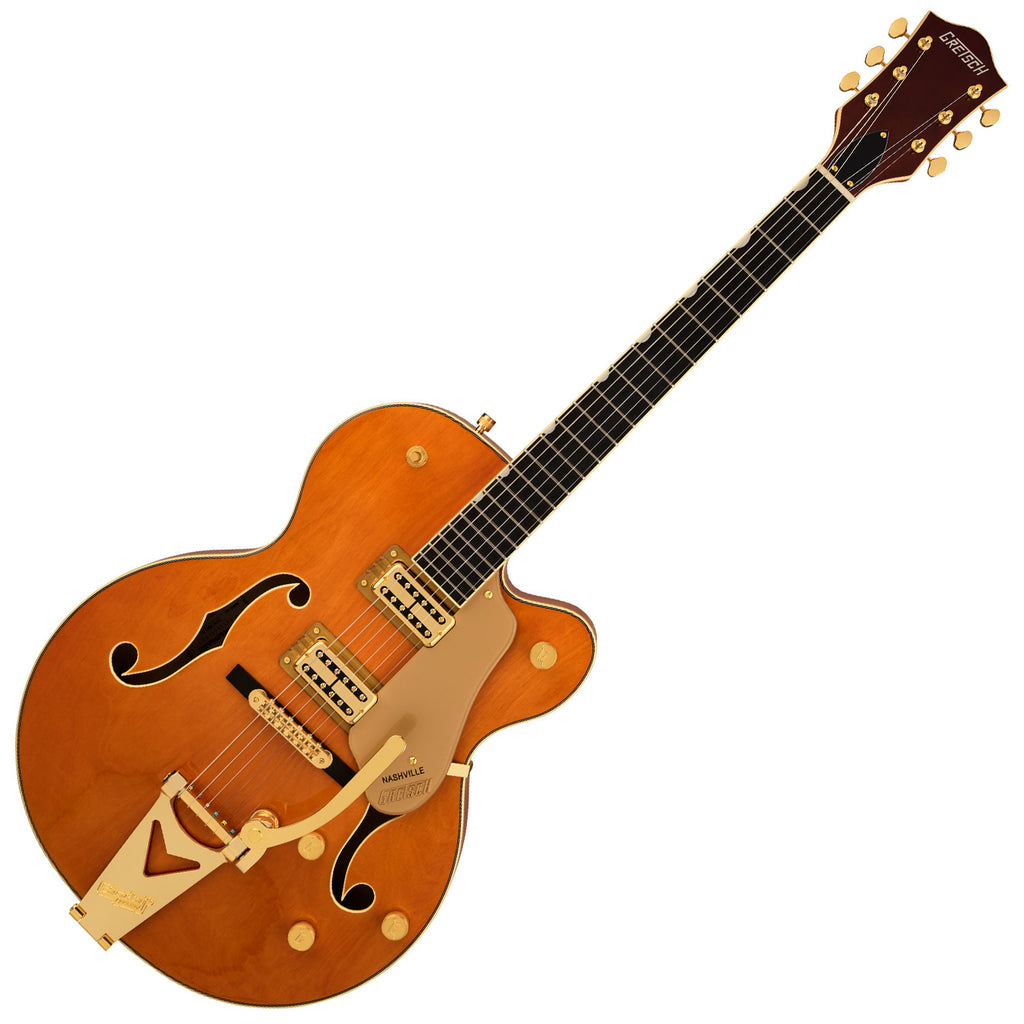 Gretsch Synchromatic Nashville Hollow Body SC Electric Guitar Bigsby Ebony in 50's Orange Stain - 2506411512