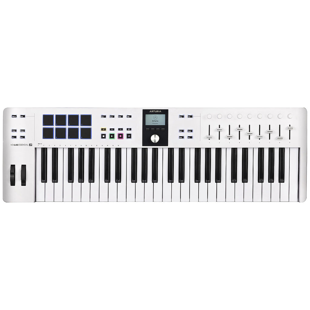 Arturia KeyLab Essential 49 MK3 KEYLABESSENTIAL49MK3WH Universal MIDI Controller Keyboard White - KLABESS49MK3WH