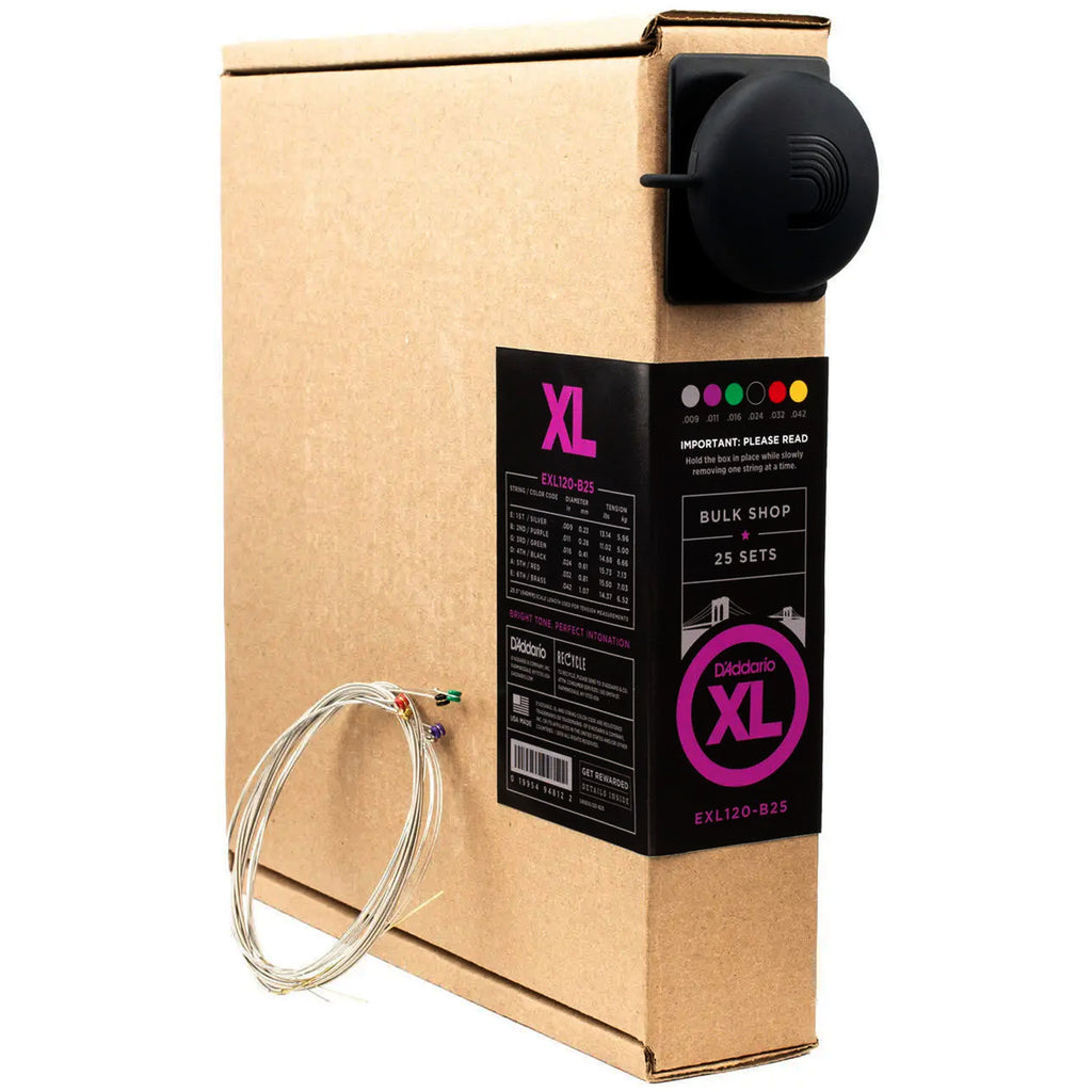 D'Addario Nickel Plated Steel Wound Electric Strings 009/042 25 Sets - EXL120B25