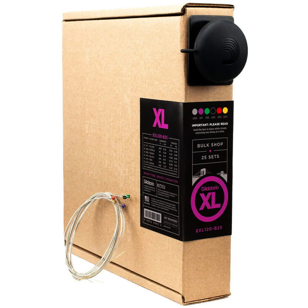 D'Addario Nickel Plated Steel Wound Electric Strings 009/042 25 Sets - EXL120B25