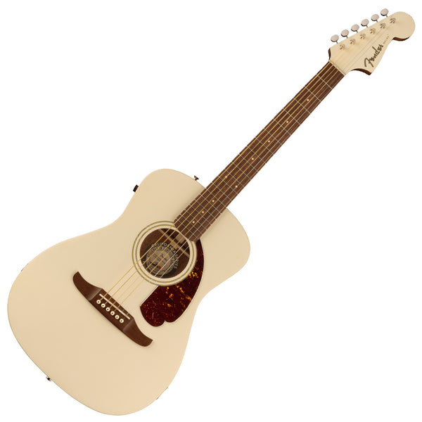 Fender Malibu Player Acoustic Electric in Olympic White Walnut Fingerboard - 0970722505