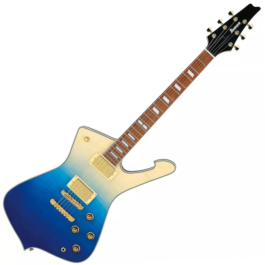 Ibanez Iceman Electric Guitar in Transparent Blue Gradation w/Bag - IC420FMTBG