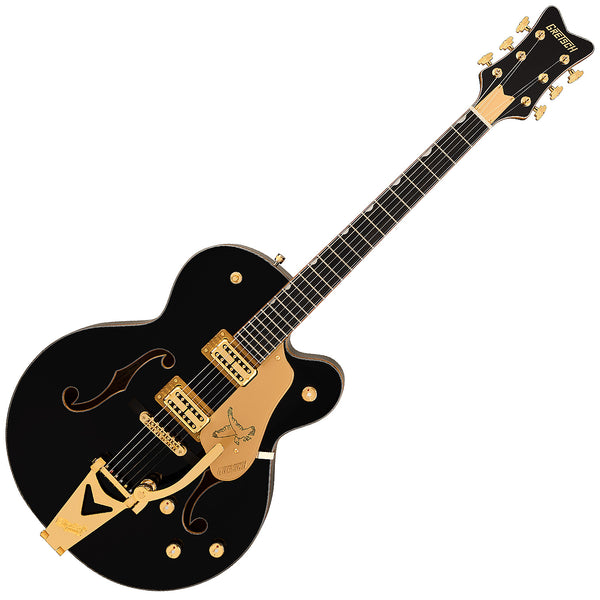 Gretsch Synchromatic Falcon Hollow Body SC Electric Guitar Bigsby Ebony in Black - 2506530506