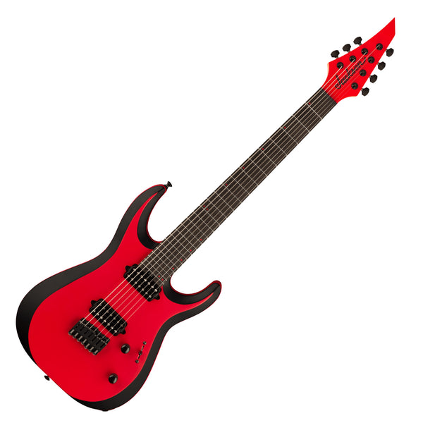 Jackson PRO PLUS Series Dinky MDK7P Electric Guitar Hard Tail in Satin Red w/Black bevels - 2910003539