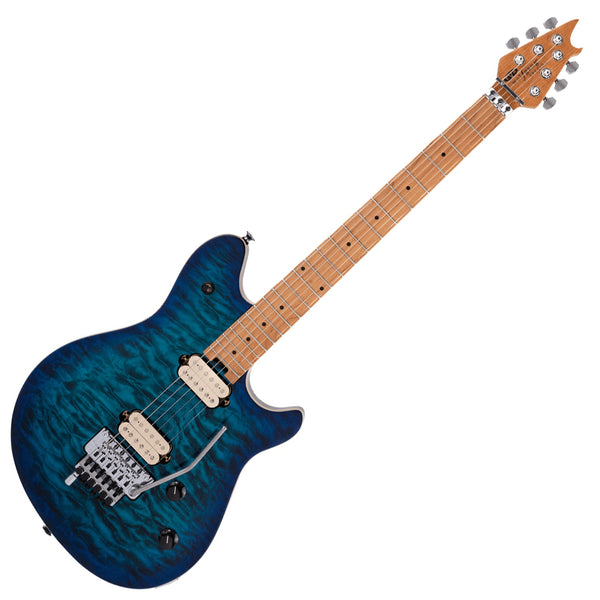 GET A 15% GIFT CARD | EVH Wolfgang Special Quilted Maple Electric Guitar Baked Maple in Chlorine Burst - 5107701599-0