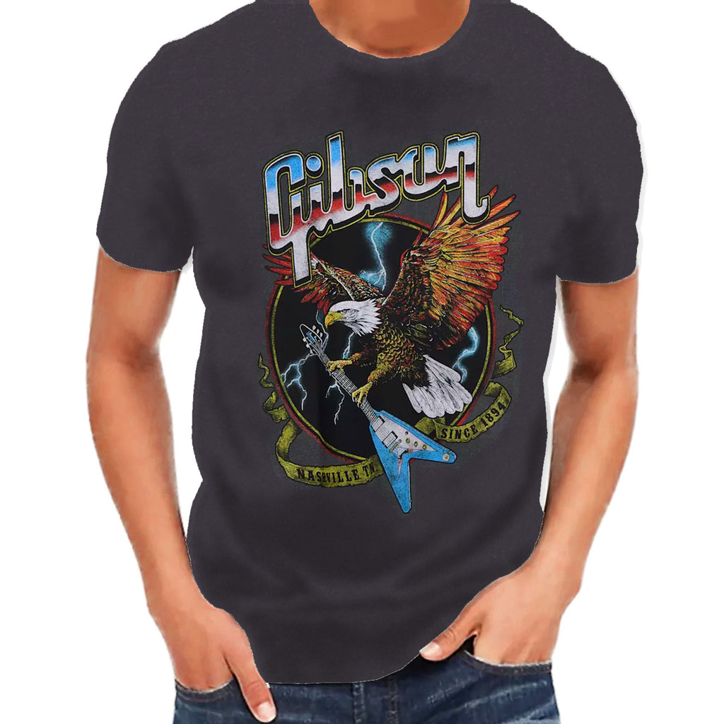 Gibson Screaming Eagle T Shirt In Gray | 2XL - GTSEAGGRY2X