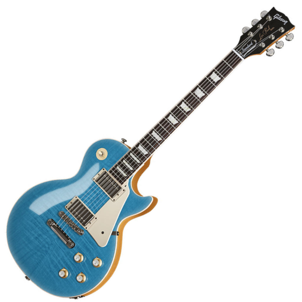 Gibson Custom Colour Series 60s Les Paul Standard AA Figured Top Electric Guitar in Ocean Blue - LPS600OBNH