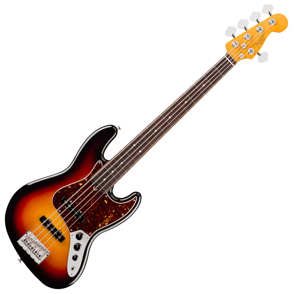 Fender American Professional Jazz Electric Bass V Rosewood in 3-Color Sunburst w/Case - 0192940700